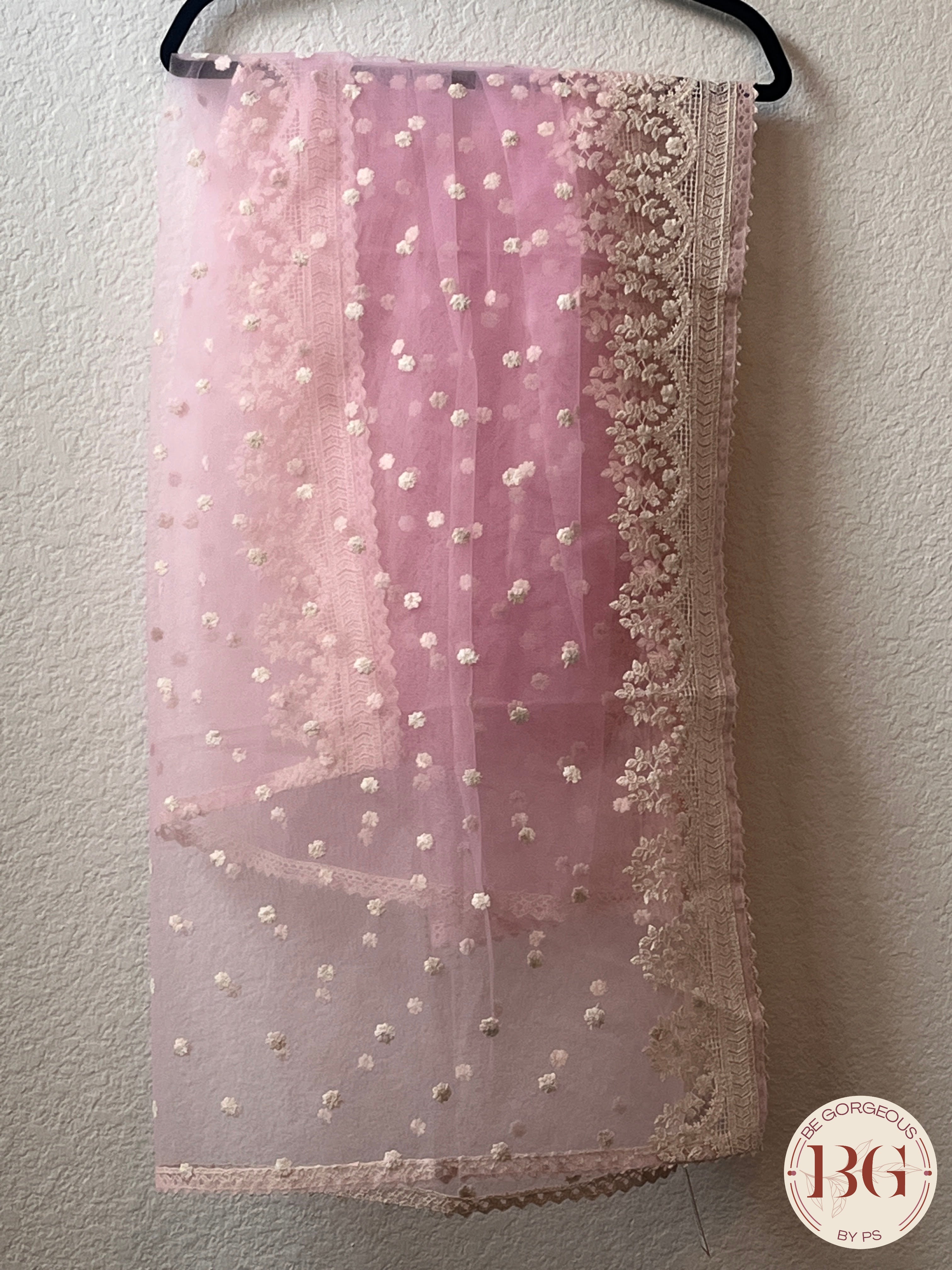 DUPATTA NET CHIKANKARI - 19