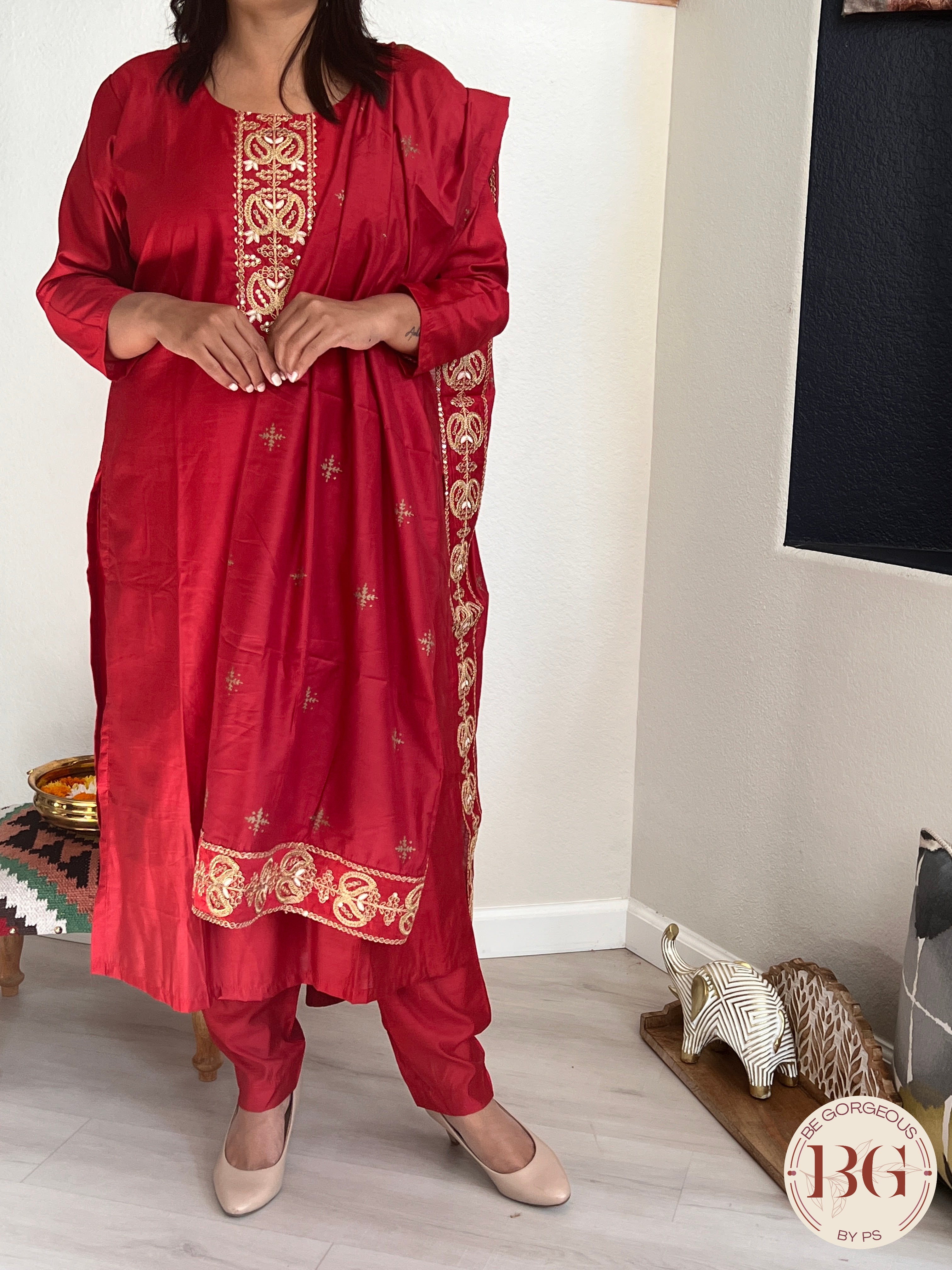 DUPATTA SET DU-276-RED